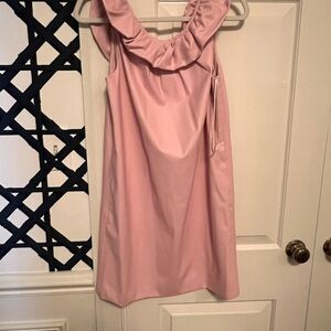 Trina Turk, pink faux leather dress. NWT size M